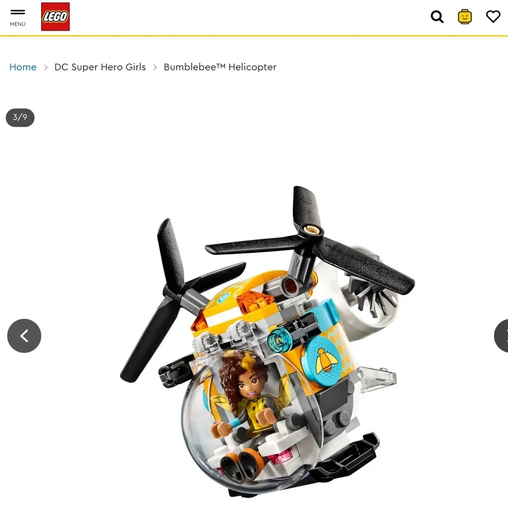 NIB LEGO DC Super Hero Girls Bumblebee Helicopter 41234 Building Set Sealed